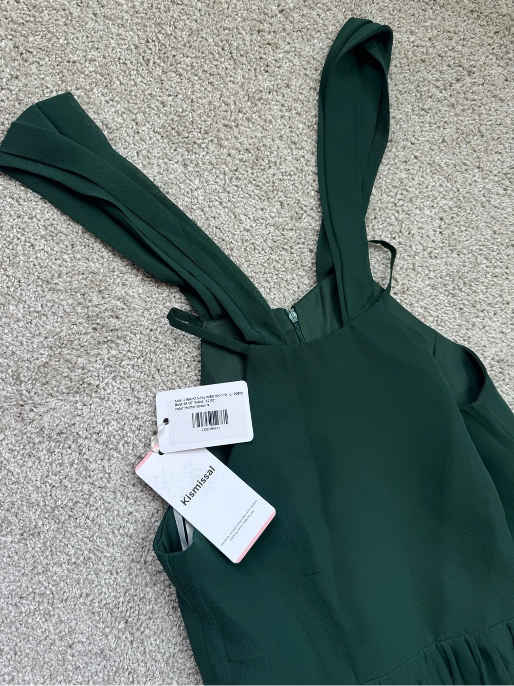 Kismissal Hunter Green formal dress - size 16